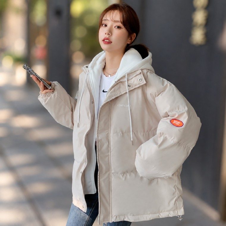 여성 웰론 후드 패딩 두꺼운 방한 점퍼 대표 이미지