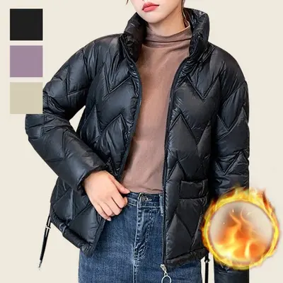 퀼팅 숏패딩 경량 보온 누빔 다운 아우터 점퍼 잠바 대표 이미지