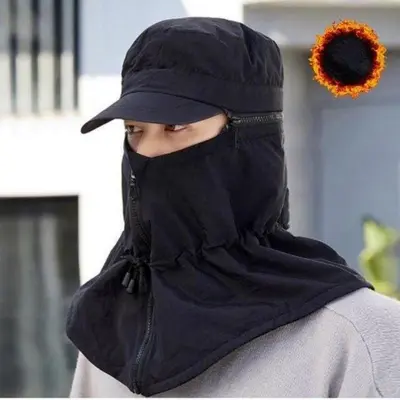 남성 여성 겨울 등산 야외 작업 기모 방풍 캡 모자 대표 이미지