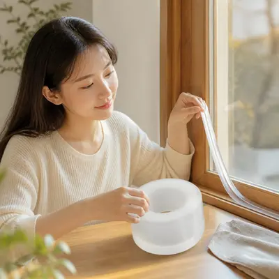 투명 문풍지 B타입 6M 외풍 차단 창문 틈막이 3개 묶음 대표 이미지