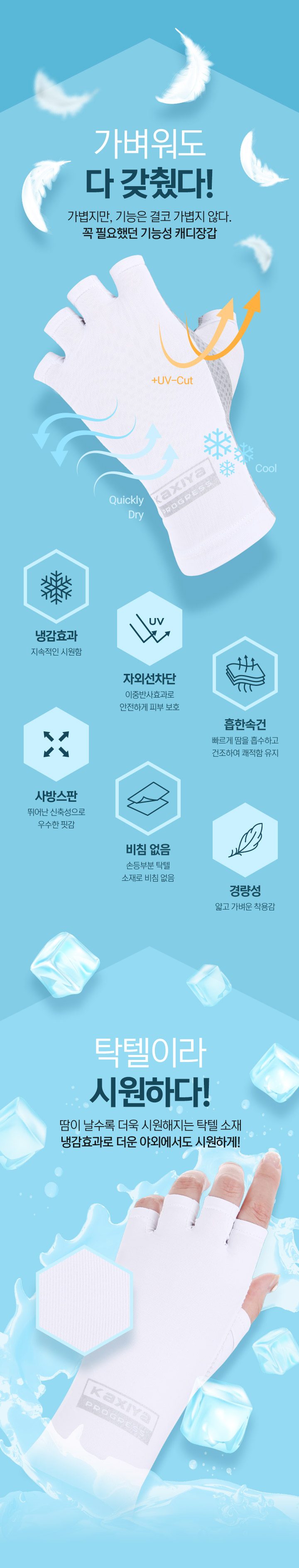 골프장갑 반장갑 실리콘 여성 캐디용 글러브 상세 이미지 2