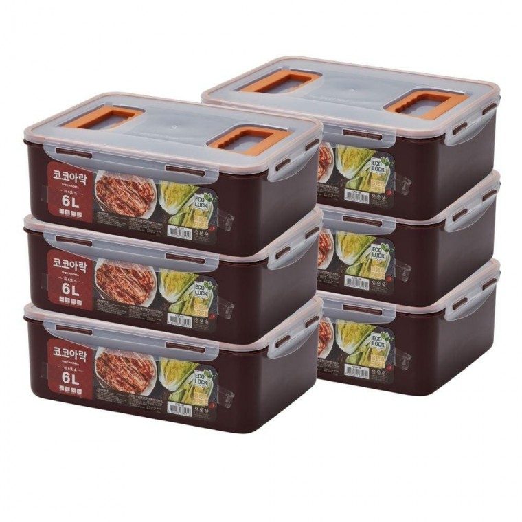 국산 진공 김치통 3 김치 보관용기 밀폐용기 6L 대표 이미지