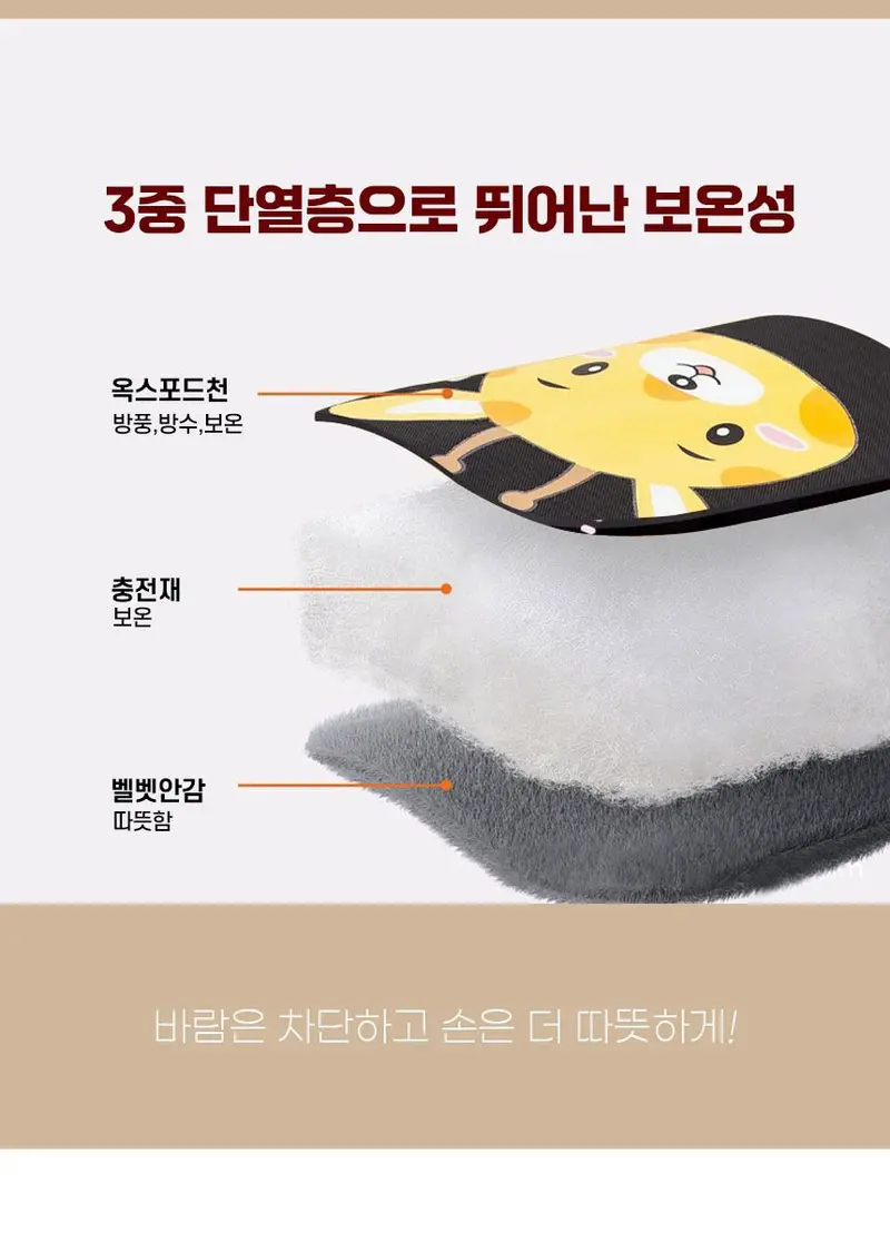 LW 오토바이 핸들워머 겨울 방한 보온 라이더 상세 이미지 3
