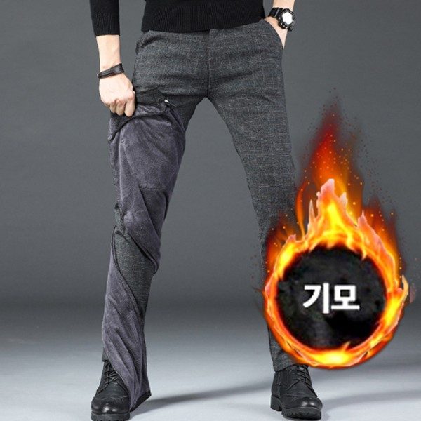 기모안감 정장바지 남성슬랙스 방한팬츠 대표 이미지