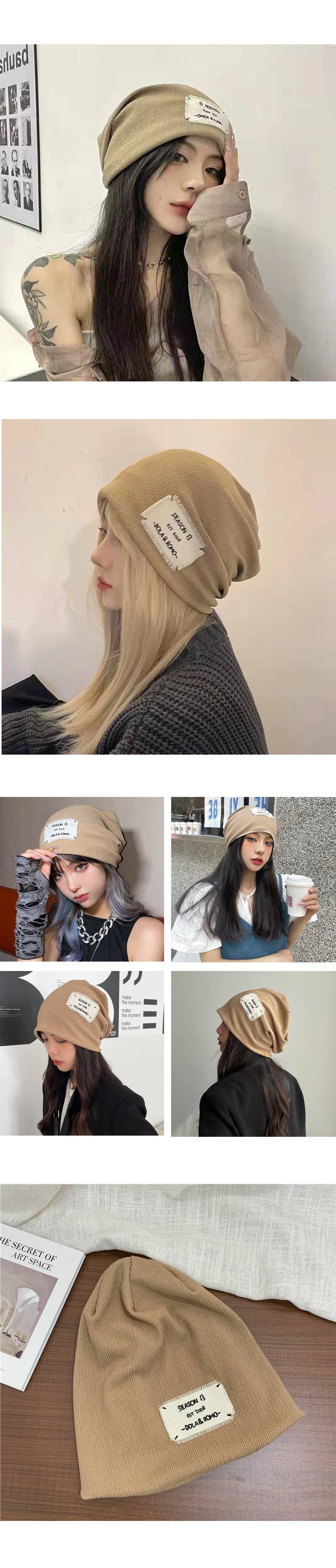 비니 사계절 자수패치 롱비니 벙거지 모자 3개 묶음 상세 이미지 2
