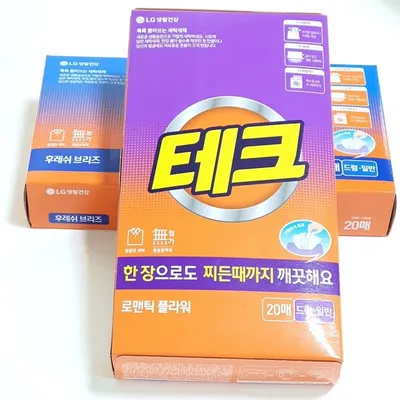 테크 시트 한장 뽑아쓰는 세탁세제 20매 치약 3개 묶음 대표 이미지