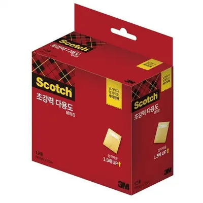 3M 스카치 초강력테이프 리필12롤 18mmx25M 대표 이미지