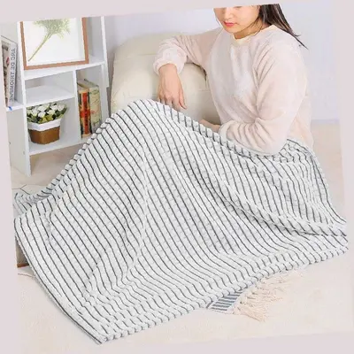 모던체크 무릎담요 그레이 방한용 극세사담요 보온담요 대표 이미지