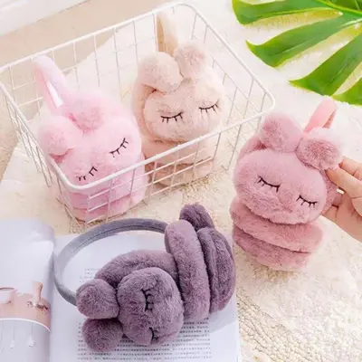 토끼귀마개 귀여운 귀도리 귀달이 겨울 모자 방한 3개 묶음 대표 이미지