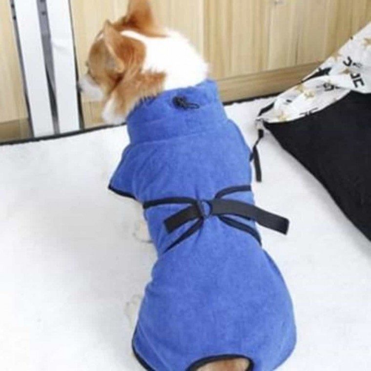 강아지 고양이 목욕타월 극세사 가운 L 강아지수건 대표 이미지