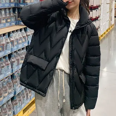 아우터 퀼팅 여자 패딩 겨울 경량 다운 점퍼 대표 이미지
