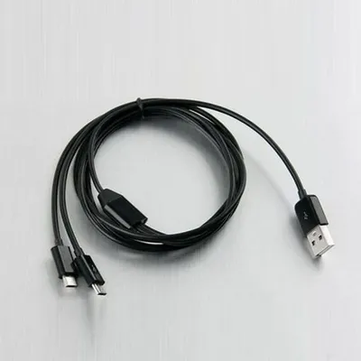 USB 케이블 마이크로 5핀 변환 충전 2구 젠더 3개 묶음 대표 이미지