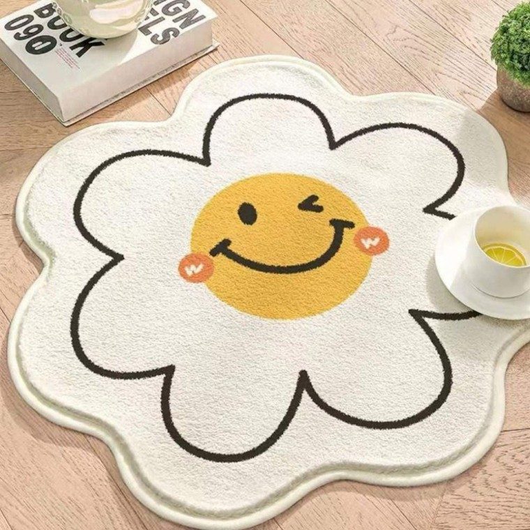 발매트 주방 발매트 스마일 플라워 소프트 싱크대 매트