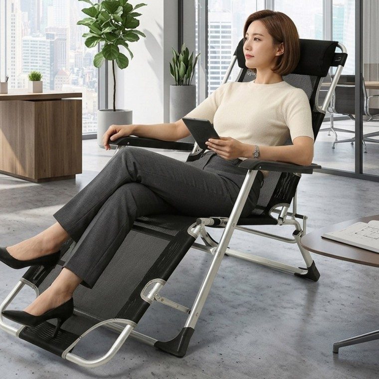 릴렉스체어 특대형 침대의자 접이식 캠핑의자 카페의자 대표 이미지