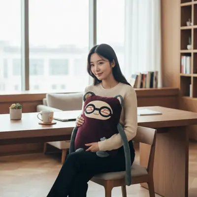 와인 극세사 쿠션담요 차량용 무릎덮개 사무실 무릎담요 대표 이미지