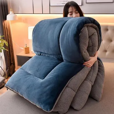 겨울 극세사 차렵 침구 두꺼운 벨벳 쿠션 이불 차렵이불 대표 이미지