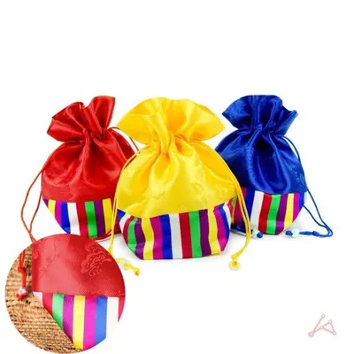 복주머니 새해 명절 선물 답례품 포장 세벳돈주머니 3개 묶음 대표 이미지