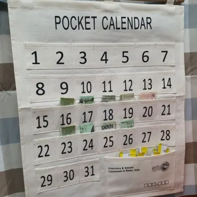 벽걸이 포켓 한달 용돈달력 약달력 대표 이미지