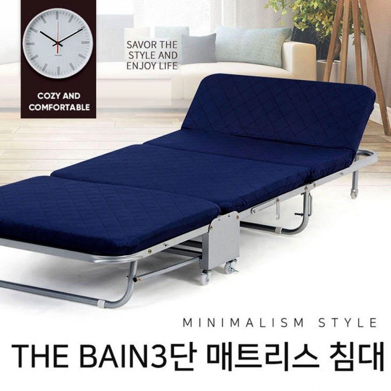접이식 침대 3단 매트리스 일체형 간이침대 대표 이미지