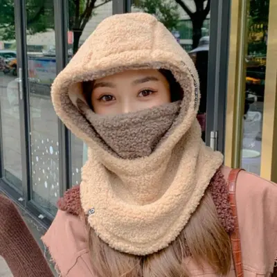 방한 마스크 후드 넥워머 겨울 뽀글이 귀달이모자 대표 이미지