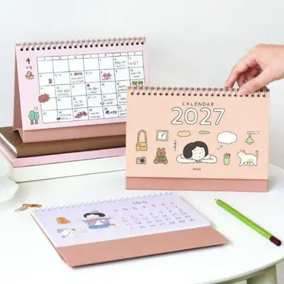 2027 일러스트 탁상달력 미니 책상 데스크 캘린더/달력 대표 이미지