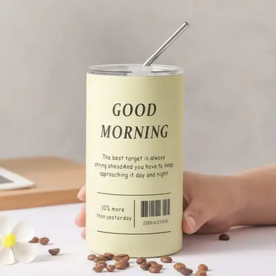 대용량 500ml 스텐 빨대텀블러 2중 진공 대표 이미지