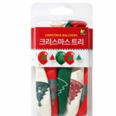 크리스마스용품 크리스마스 트리 케이스 풍선 3개 묶음 대표 이미지