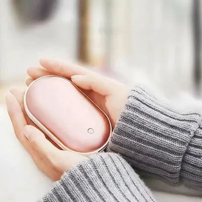 양면 충전식 손난로 보조배터리 휴대용 전자 핫팩 대표 이미지