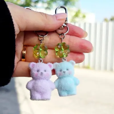 크리스탈 젤리곰 키링 행운 커플 학생 응원 키홀더 대표 이미지