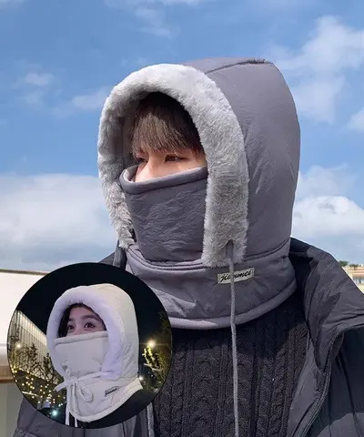 LND 겨울 방한 올인원 패딩 후드넥워머 혹한기용 대표 이미지