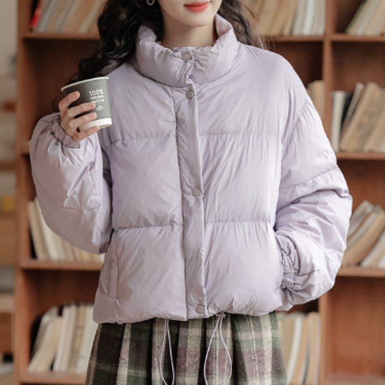 여자 겨울 오버핏 크롭패딩 푸퍼 짧은 숏 패딩 점퍼 대표 이미지