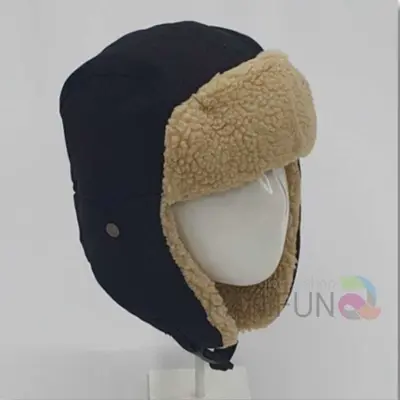 뽀글이 군밤모자 블랙 남자방한모자 귀달이모자 대표 이미지