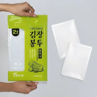 두꺼운 국산 투명비닐 김장봉투 대형 개별포장 24매 대표 이미지