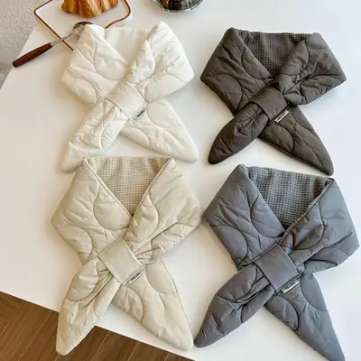 겨울 넥워머 경량패딩 쁘띠 목도리 고급 누빔 머플러 대표 이미지