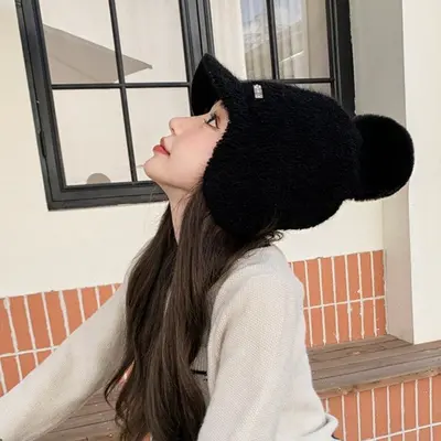 귀도리모자 겨울털모자 방울털모자 여성겨울모자 대표 이미지