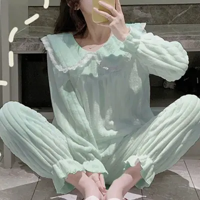 홈웨어 카라 실내복 파자마 수면잠옷 여성 대표 이미지
