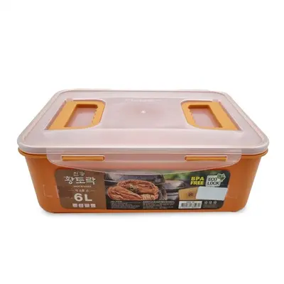 황토락 김치통 6호 소 6L 핸들 밀폐 절임 대표 이미지