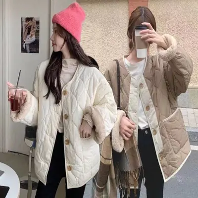 리버시블 안감 뽀글이 양면 여자 누빔자켓 점퍼 재킷 대표 이미지