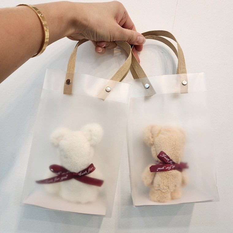 답례품 곰 손수건 베어 핸드타월 선물포장백 포함 3개 묶음 대표 이미지