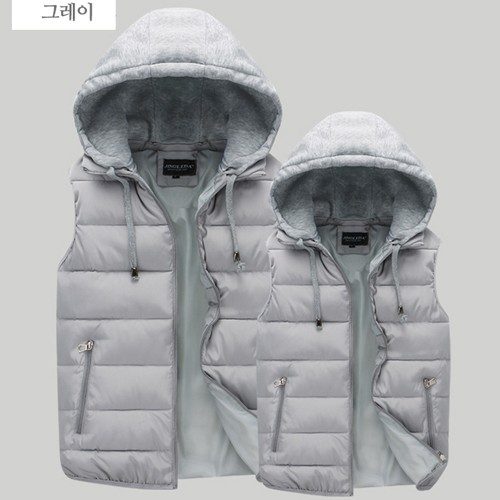 남녀공용 후드 패딩조끼 커플 대표 이미지