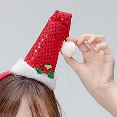 왕고깔 루돌프머리띠 겨울머리띠 크리스마스코스튬 3개 묶음 대표 이미지