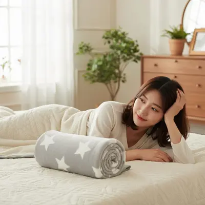 보들보들 플란넬 극세사 차렵이불 홑이불 대표 이미지