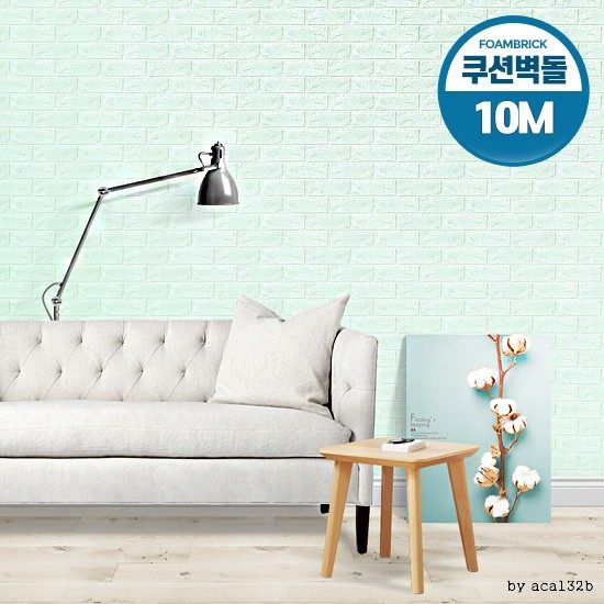 3D폼브릭 10M 폼블럭 시트지 쿠션벽돌 포인트시트지 대표 이미지
