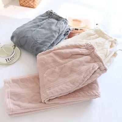 꽈베기무늬 수면바지 잠옷 여성 겨울 여자 파자마 대표 이미지