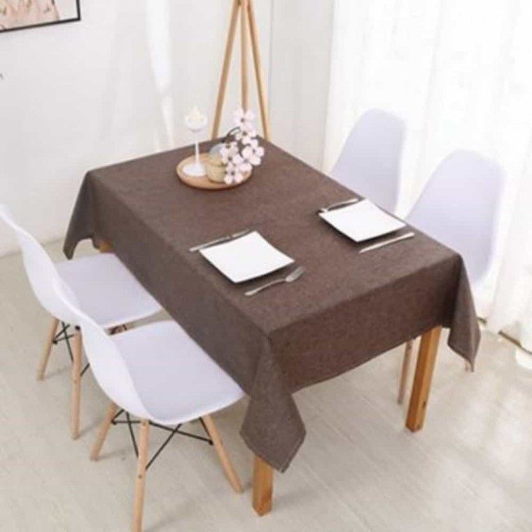 식탁보 린넨 방수 테이블보 130x220cm 베이지 브라운 그레이 대표 이미지