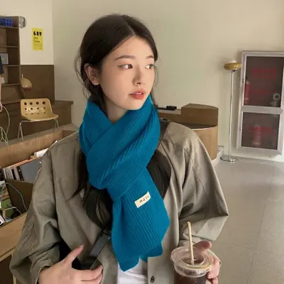 데일리 골지 목도리 여성 겨울 부드러운 니트 3개 묶음 대표 이미지