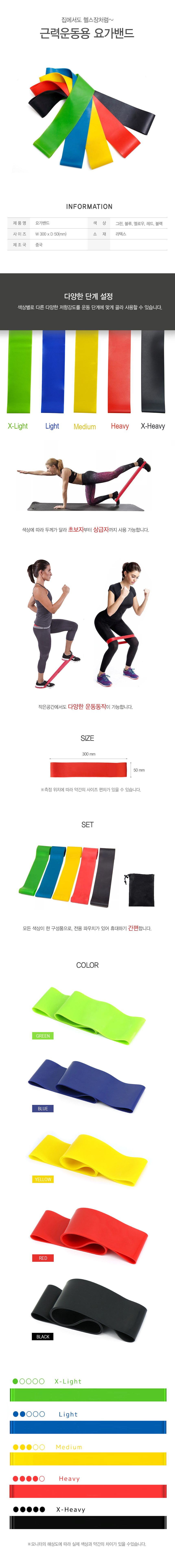 요가 고무밴드 5p 작업용장갑 용골무 상세 이미지 1