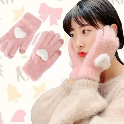 하트장갑 겨울장갑 여성장갑 3개 묶음 대표 이미지