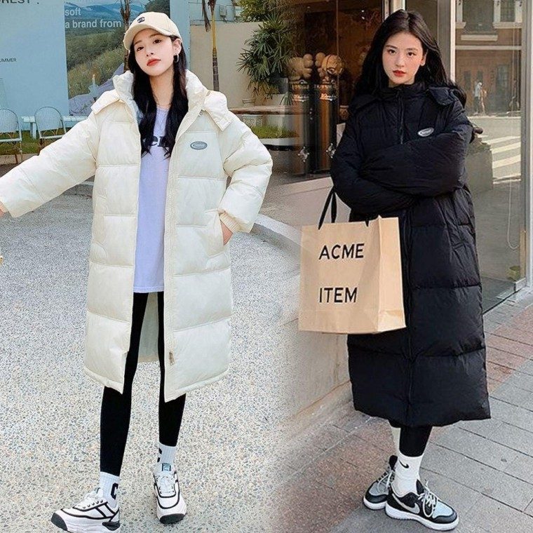올벤 투웨이 후드 롱패딩 점퍼 오버핏 대표 이미지
