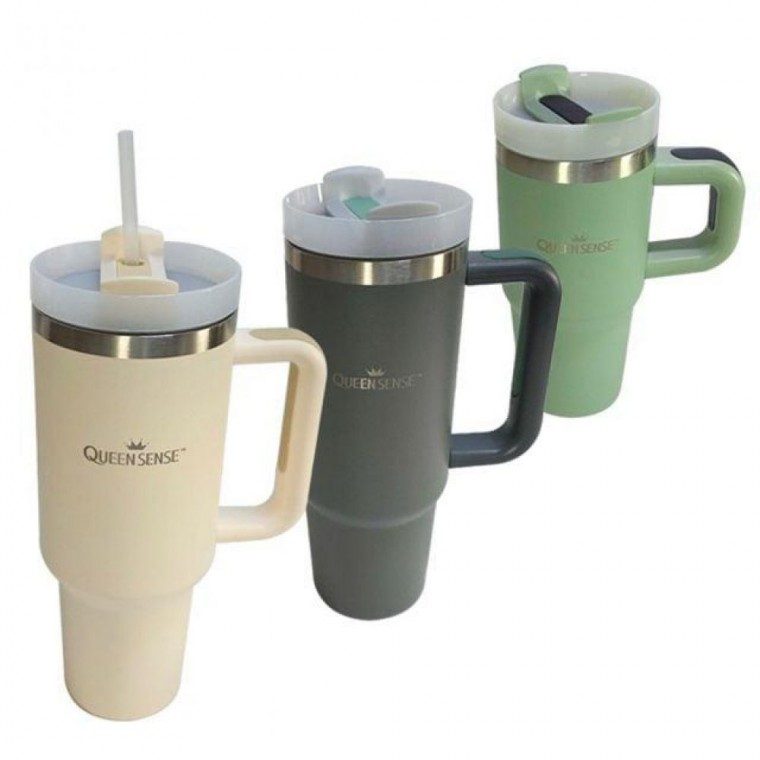 퀸센스 심플 텀블러 900ml 그레이 보온 보냉 대표 이미지